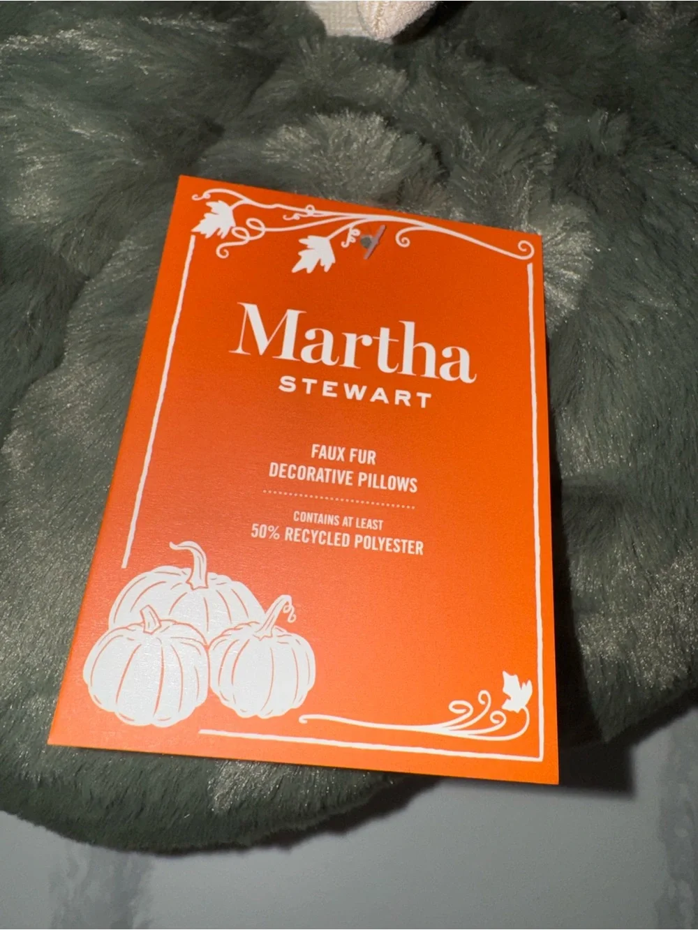 Martha Stewart Autumn Harvest Decorative Pumpkin Pillow